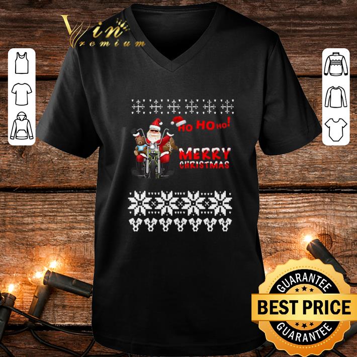 Biker Santa Ho Ho Ho Merry Christmas shirt 4 - Biker Santa Ho Ho Ho Merry Christmas shirt