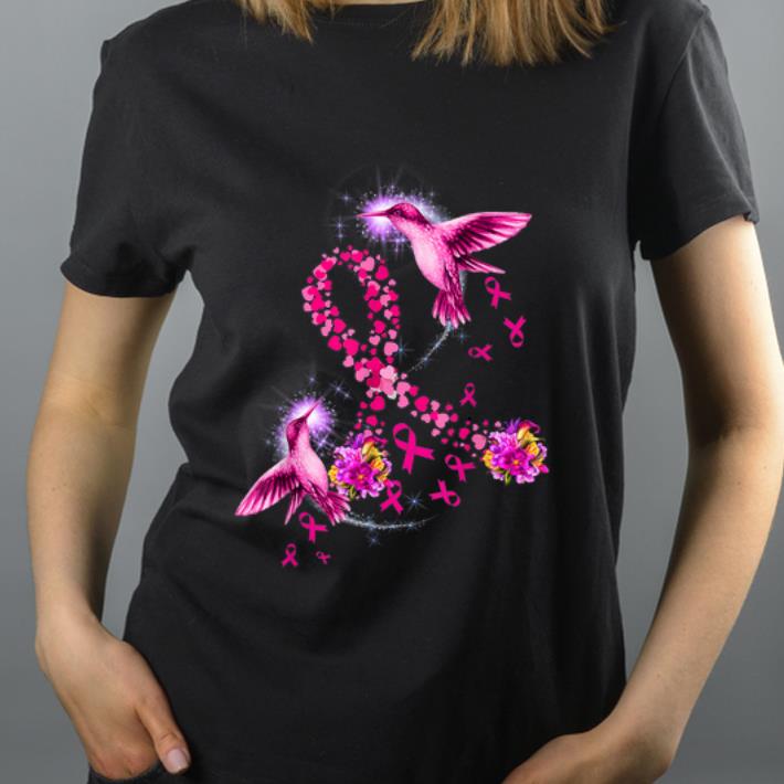 Funny Hummingbird Flower Pink Ribbon Breast Cancer Awareness shirt 4 - Funny Hummingbird Flower Pink Ribbon Breast Cancer Awareness shirt