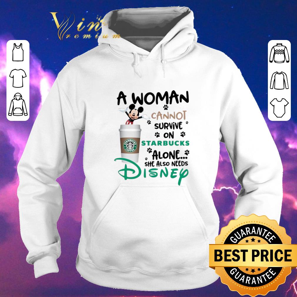 Funny Mickey a woman cannot survive on starbucks alone Disney shirt sweater 4 - Funny Mickey a woman cannot survive on starbucks alone Disney shirt sweater