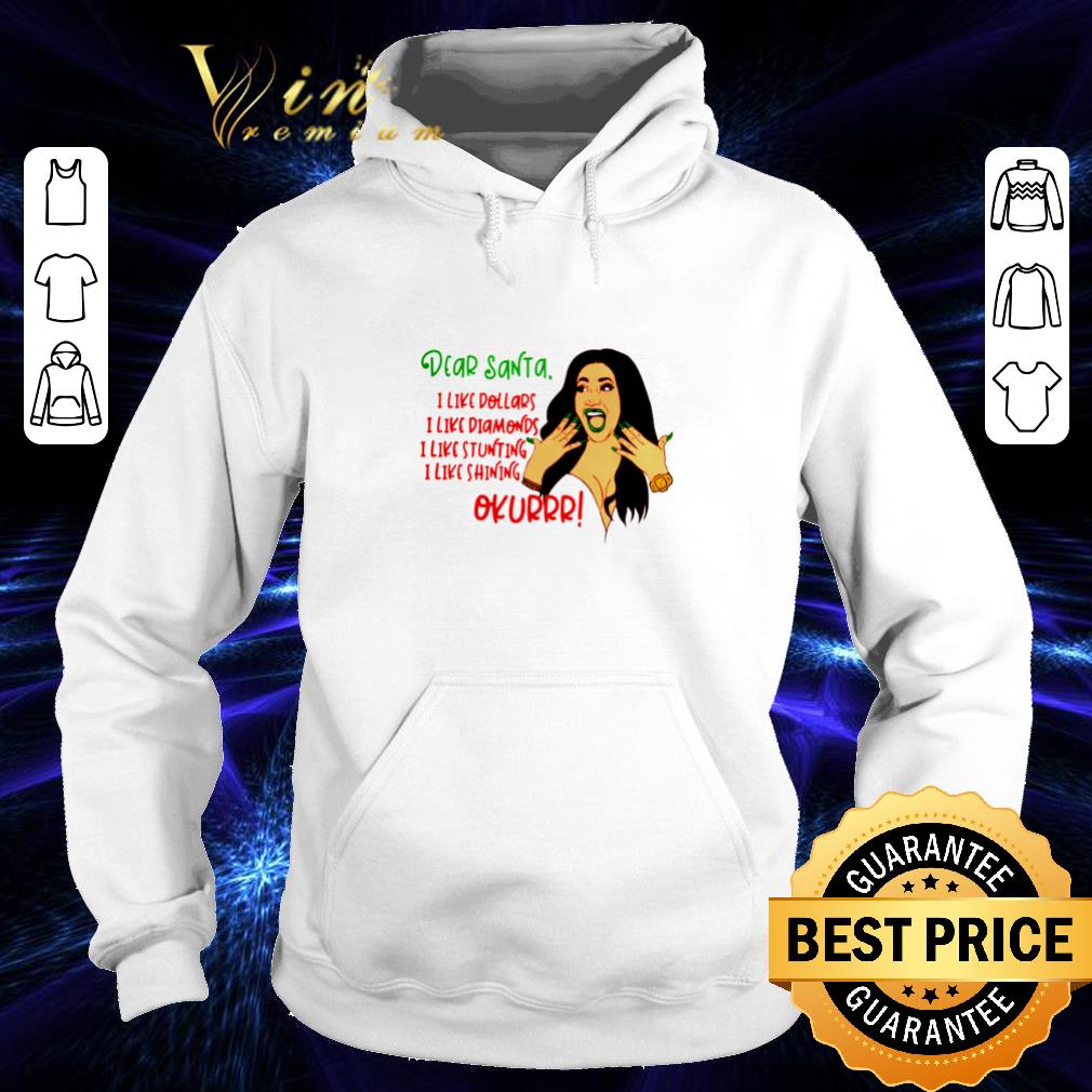 Hot Cardi B dear santa i like dollars diamonds stunting shining okur shirt 4 - Hot Cardi B dear santa i like dollars diamonds stunting shining okur shirt