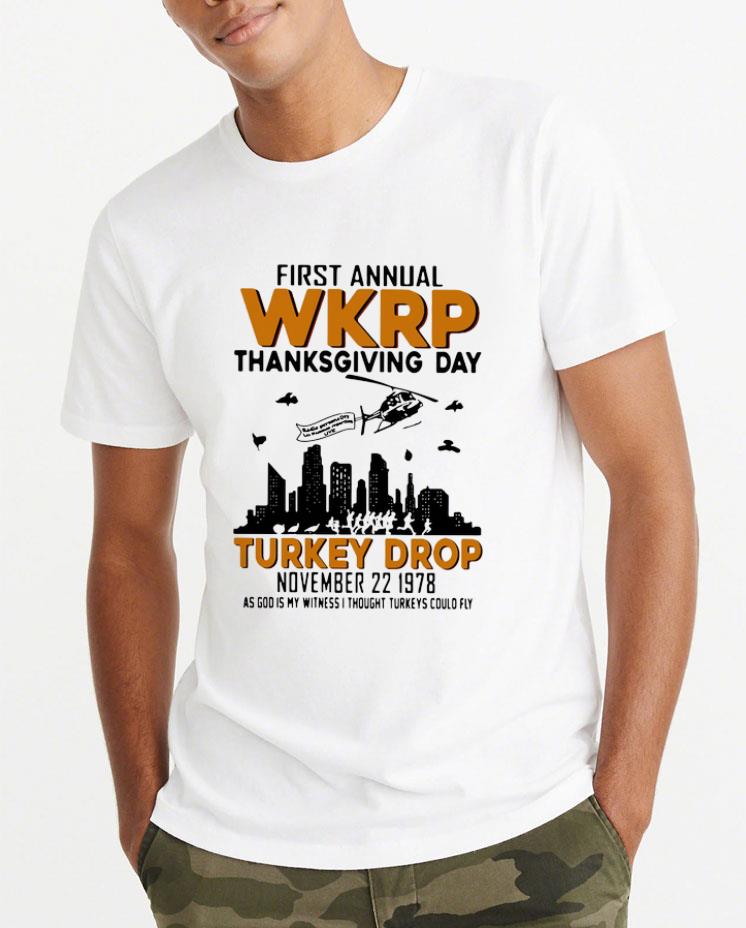 Hot First Annual Wkrp Thanksgiving Day Turkey Drop November 22 1978 shirt 4 1 - Hot First Annual Wkrp Thanksgiving Day Turkey Drop November 22 1978 shirt