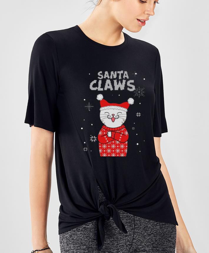 Hot Santa Claws Cat Lover Ugly Christmas shirt 4 - Hot Santa Claws Cat Lover Ugly Christmas shirt