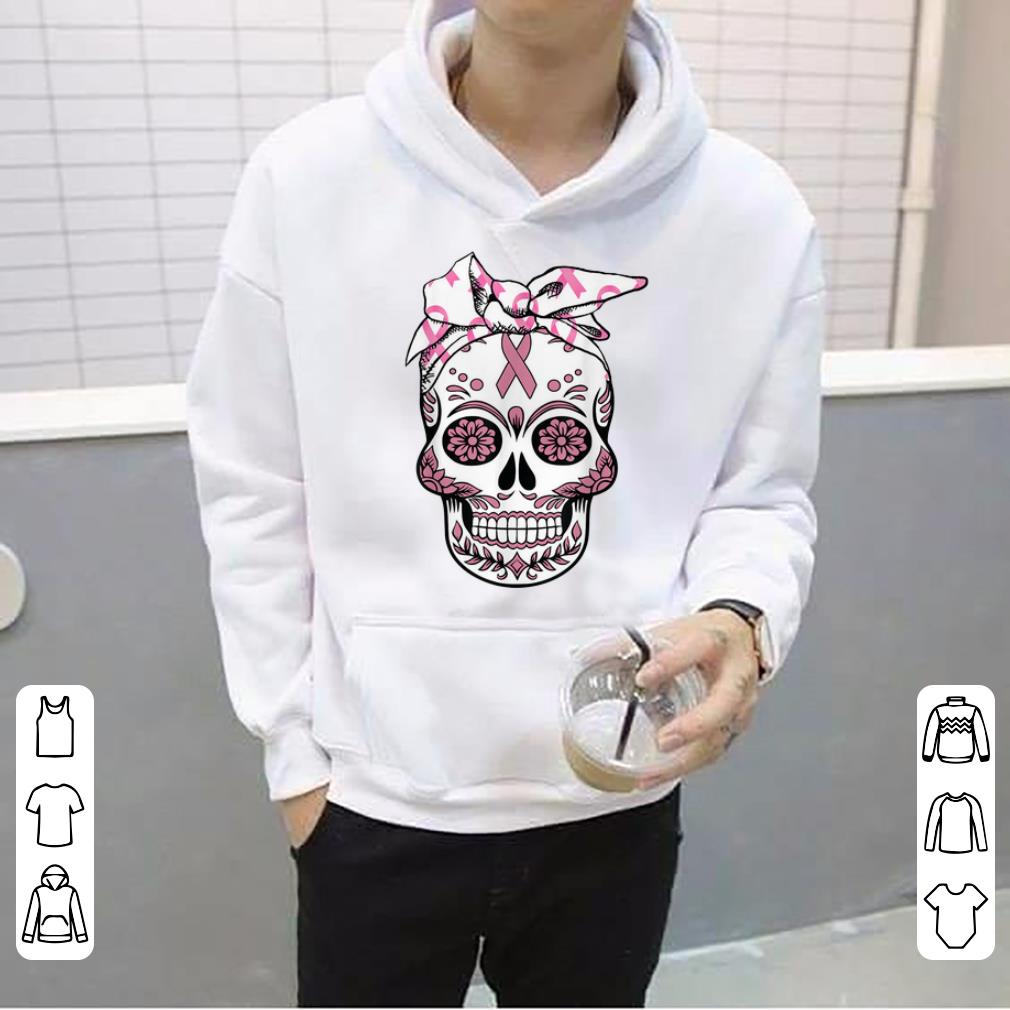 Nice Sugar Skull Pink Ribbon Day Of The Dead Breast Cancer Awareness shirt 4 - Nice Sugar Skull Pink Ribbon Day Of The Dead Breast Cancer Awareness shirt
