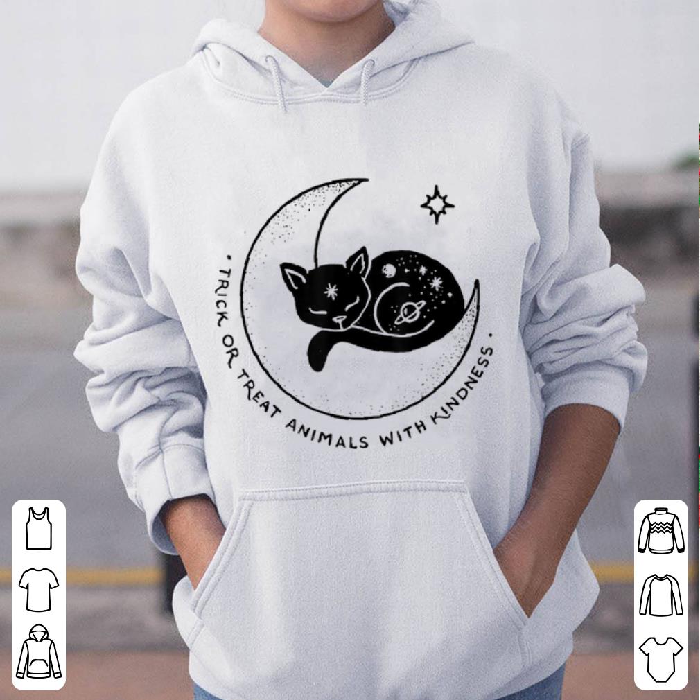 Official Trick Or Treat Animals With Kindness Sleeping Cat With Moon shirt 4 - Official Trick Or Treat Animals With Kindness Sleeping Cat With Moon shirt