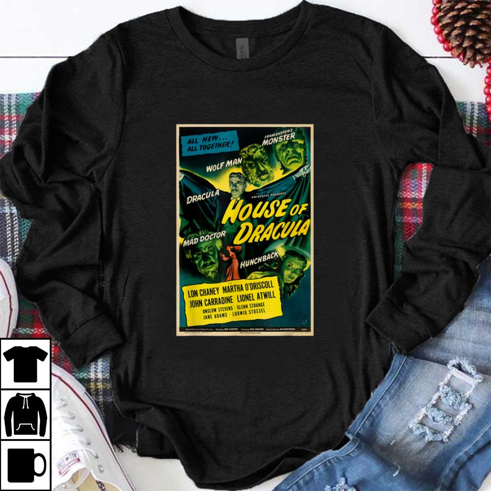 Official Wolfman Dracula Retro Halloween Monster Poster Horror Movie shirt 1 - Official Wolfman Dracula Retro Halloween Monster Poster Horror Movie shirt