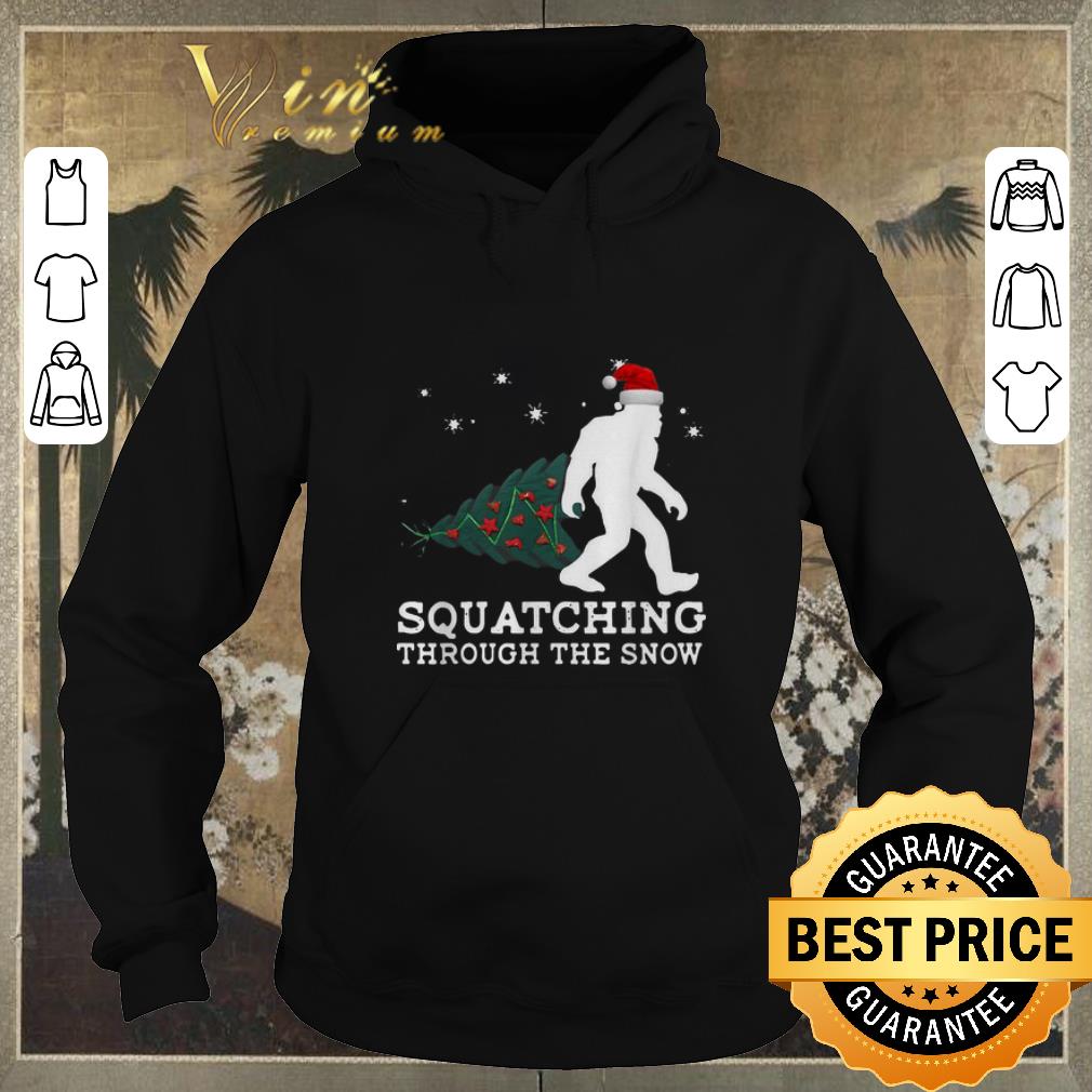 Original Bigfoot Santa Squatching through the snow Christmas shirt sweater 4 - Original Bigfoot Santa Squatching through the snow Christmas shirt sweater