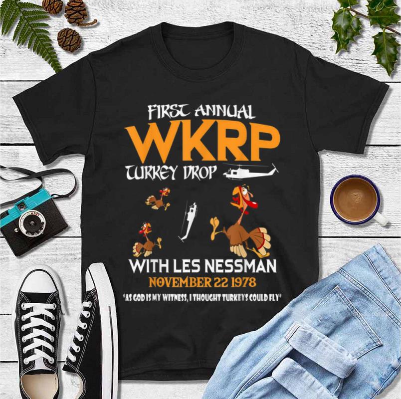 Original First Annual Wkrp Turkey Drop With Less Nessman shirt 4 - Original First Annual Wkrp Turkey Drop With Less Nessman shirt
