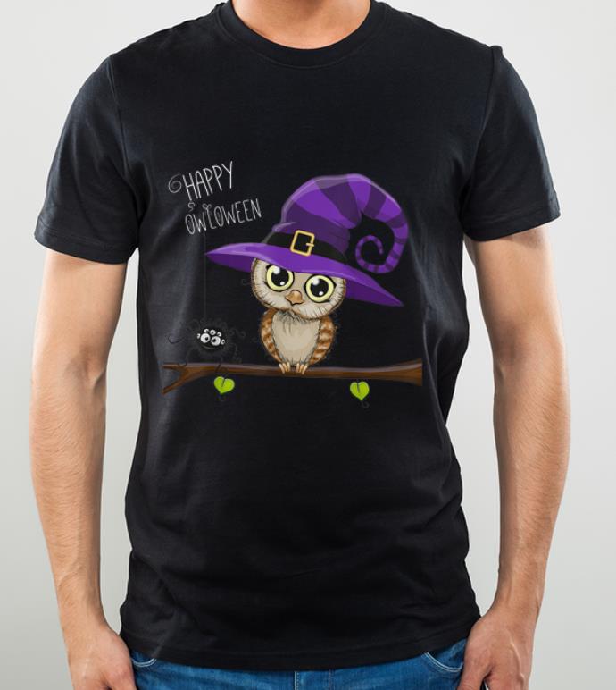Original Happy Owloween Halloween Owl Tee shirt 4 - Original Happy Owloween Halloween Owl Tee shirt