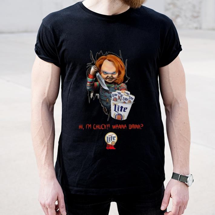 Original Hi I m Chucky Wanna Drink Miller Lite Halloween shirt 4 - Original Hi I'm Chucky Wanna Drink Miller Lite Halloween shirt
