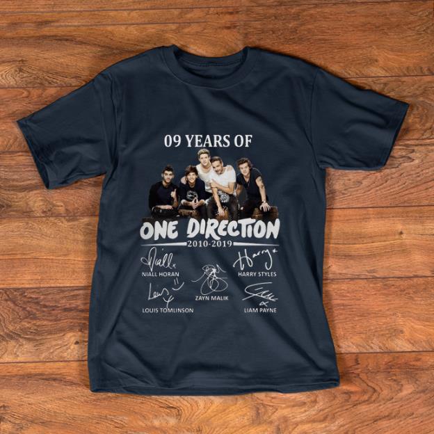 Original One Direction 09 Years 2010 2019 Signatures shirt 1 - Original One Direction 09 Years 2010-2019 Signatures shirt