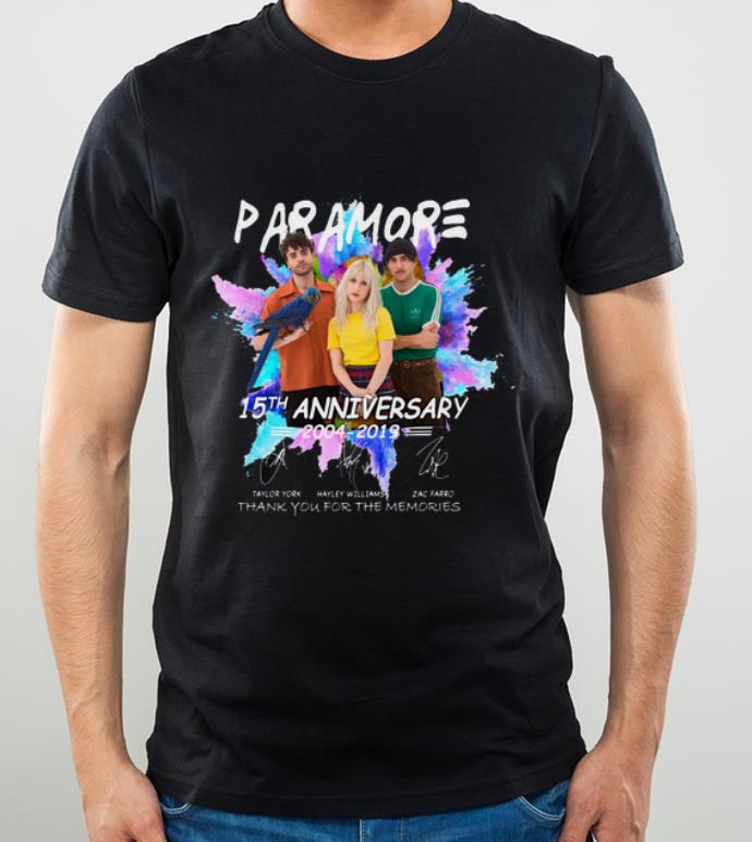 Original Paramore 15th anniversary 2004 2019 Thank You For The Memories Signature shirt 4 - Original Paramore 15th anniversary 2004 2019 Thank You For The Memories Signature shirt