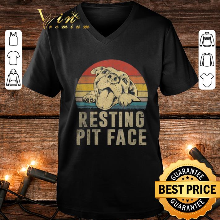 Pitbull Resting Pit face Vintage shirt 4 - Pitbull Resting Pit face Vintage shirt