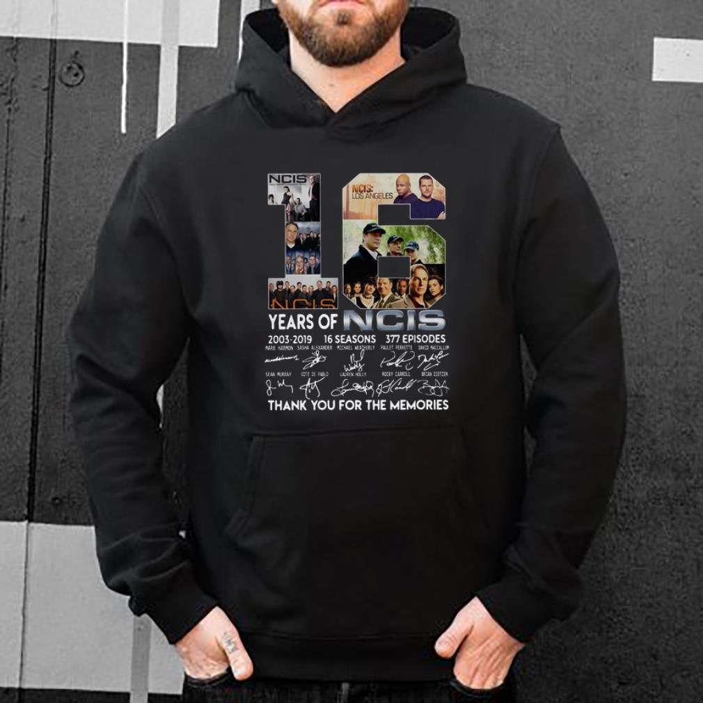 Premium 16 Years Of NCIS 2003 2019 Thank You For The Memories Signatures shirt 4 - Premium 16 Years Of NCIS 2003 2019 Thank You For The Memories Signatures shirt