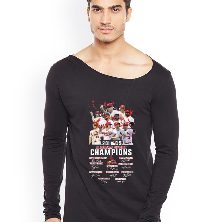Premium 2019 NL Cardinals Central Division Champions Signature shirt 4 - Premium 2019 NL Cardinals Central Division Champions Signature shirt
