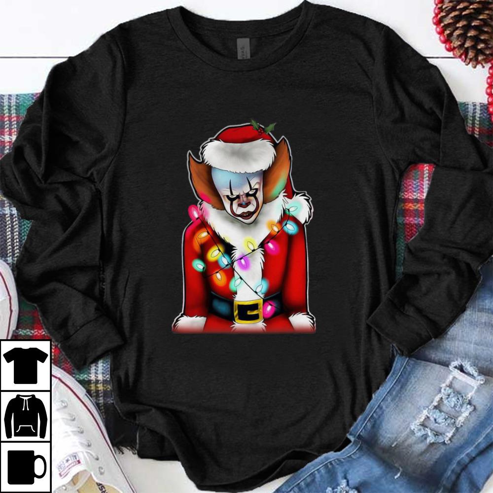 Premium Pennywise Santa Claus Halloween Christmas shirt 1 - Premium Pennywise Santa Claus Halloween Christmas shirt