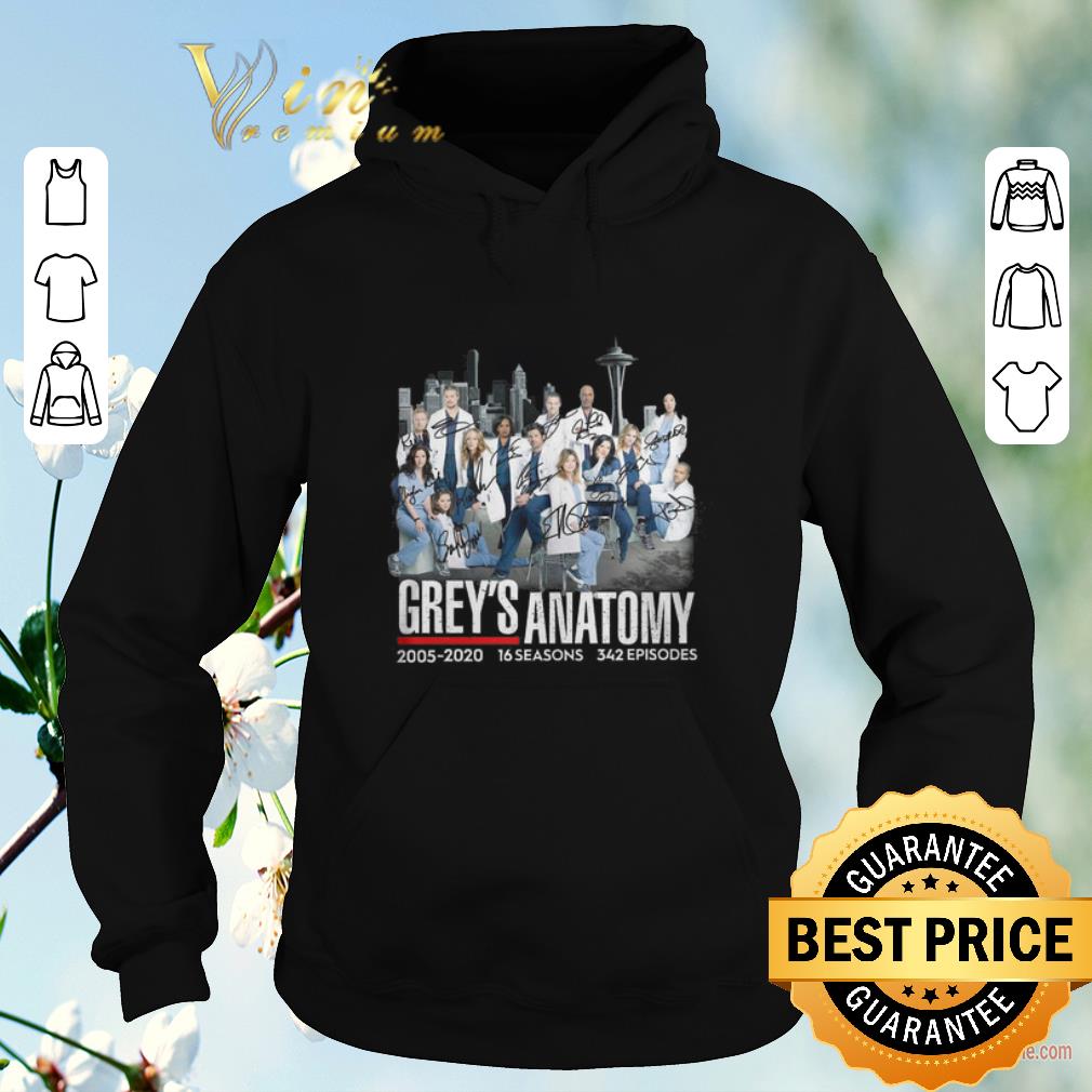 Premium Signatures Grey's Anatomy 2005-2020 16 seasons 342 episodes shirt Premium Signatures Grey s Anatomy 2005 2020 16 seasons 342 episodes shirt 4 - Premium Signatures Grey's Anatomy 2005-2020 16 seasons 342 episodes shirt