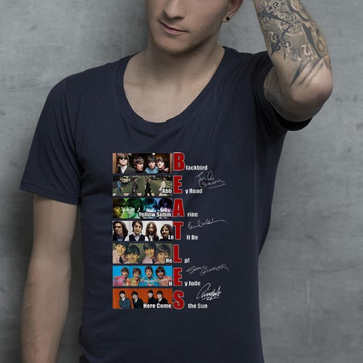 Premium The Beatles Blackbird Abbey Road Let It Be Signatures shirt 4 - Premium The Beatles Blackbird Abbey Road Let It Be Signatures shirt