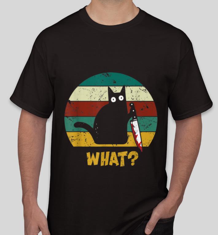 Premium What Murderous Cat With Knife Halloween Vintage shirt 4 - Premium What Murderous Cat With Knife Halloween Vintage shirt