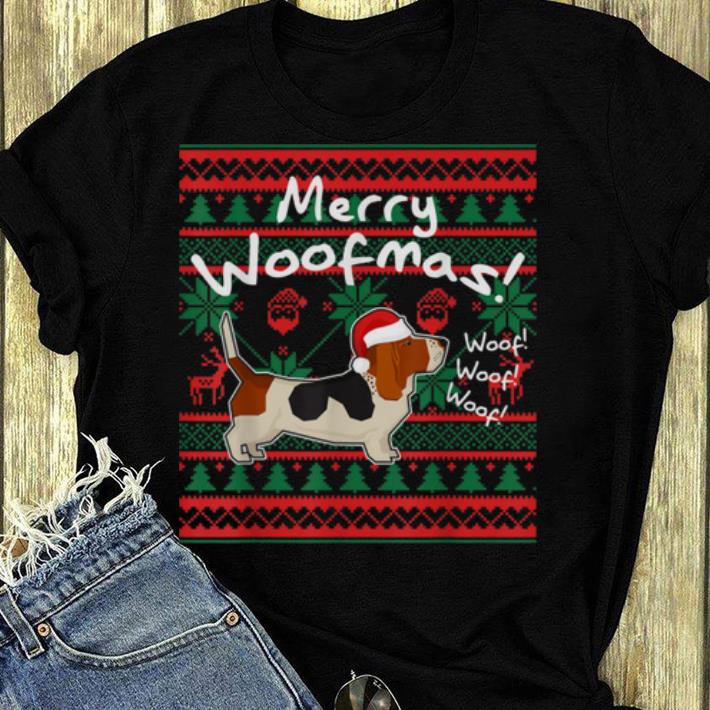 Awesome Basset Hound Dog Merry Woofmas Christmas Santa Dog shirt 4 - Awesome Basset Hound Dog Merry Woofmas, Christmas Santa Dog shirt