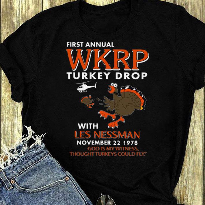 Awesome First Annual Wkrp Turkey Drop With Les Nessman November 22 1978 shirt 4 - Awesome First Annual Wkrp Turkey Drop With Les Nessman November 22 1978 shirt