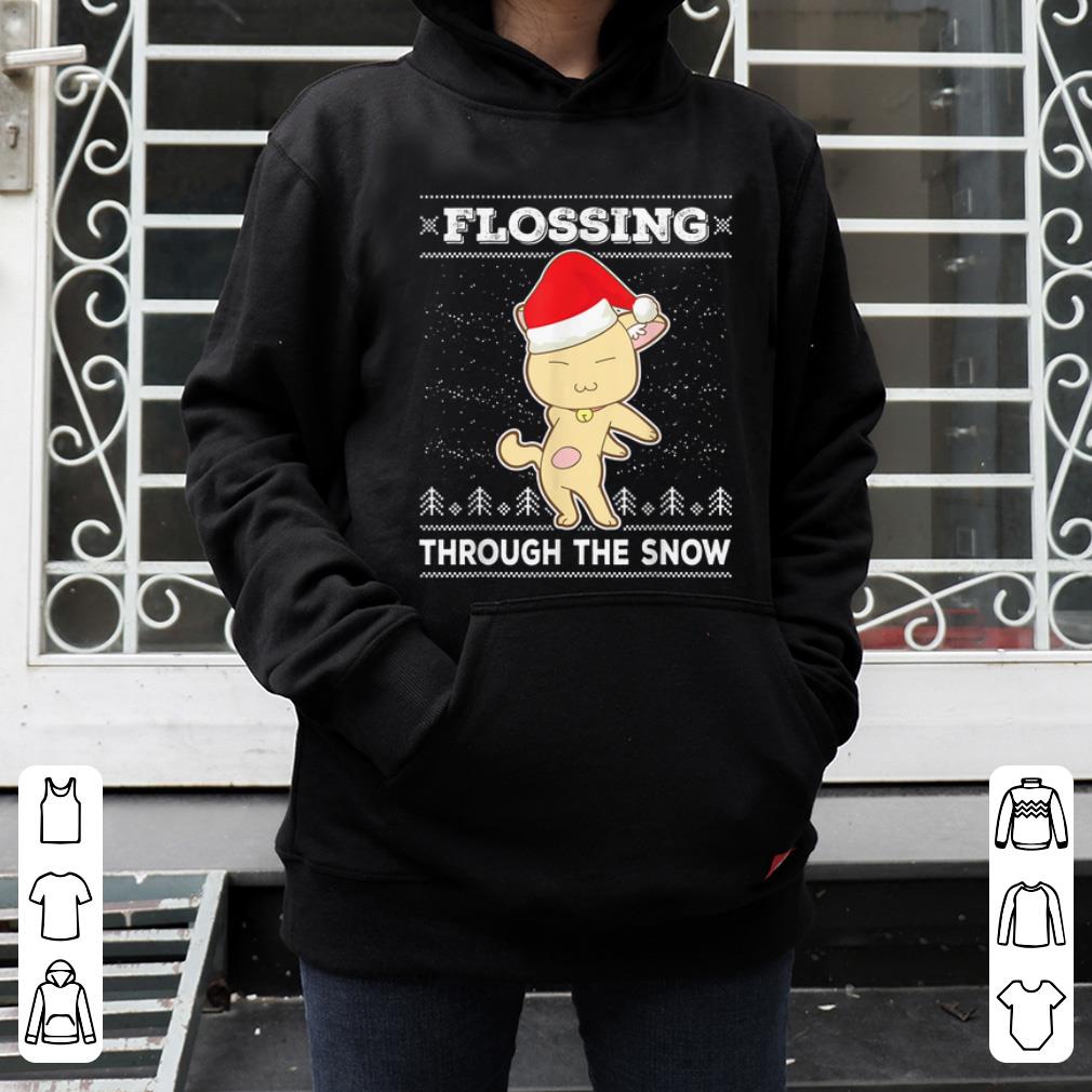Awesome Flossing Through The Snow Cat Ugly Christmas Sweater Floss sweater 4 - Awesome Flossing Through The Snow Cat Ugly Christmas Sweater Floss sweater
