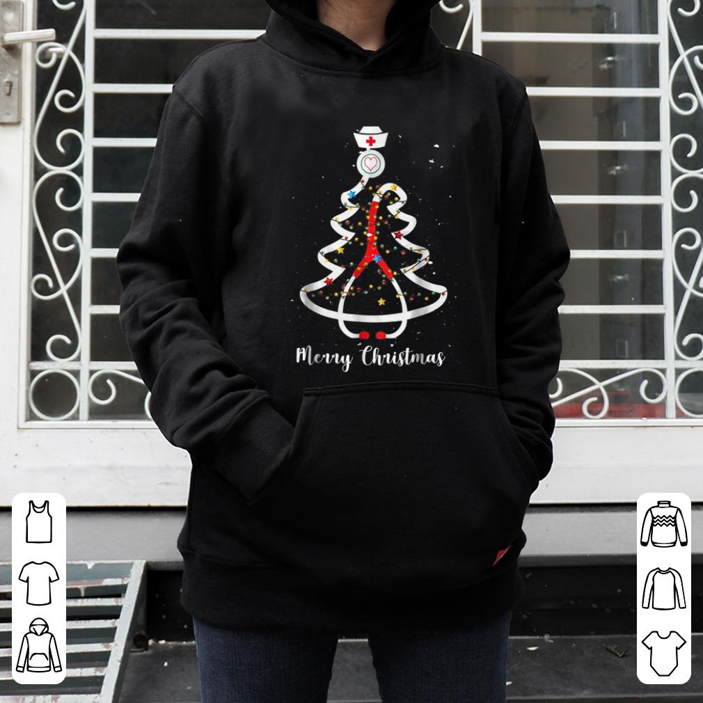 Awesome Merry Christmas Nurse Stethoscope Xmas Tree Gift shirt 4 - Awesome Merry Christmas Nurse Stethoscope Xmas Tree Gift shirt