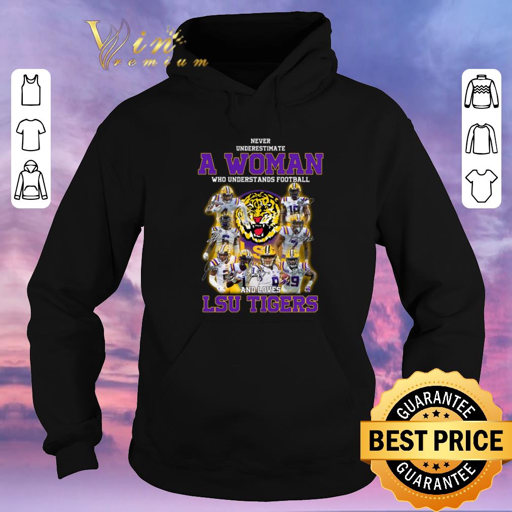 Awesome Never underestimate a woman who understands football LSU Tigers shirt sweater 4 - Awesome Never underestimate a woman who understands football LSU Tigers shirt sweater