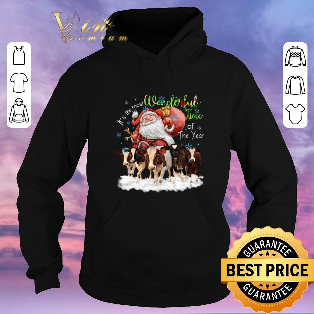 Awesome Santa riding Cows It's the most wonderful time of the year shirt sweater Awesome Santa riding Cows It s the most wonderful time of the year shirt sweater 4 - Awesome Santa riding Cows It's the most wonderful time of the year shirt sweater