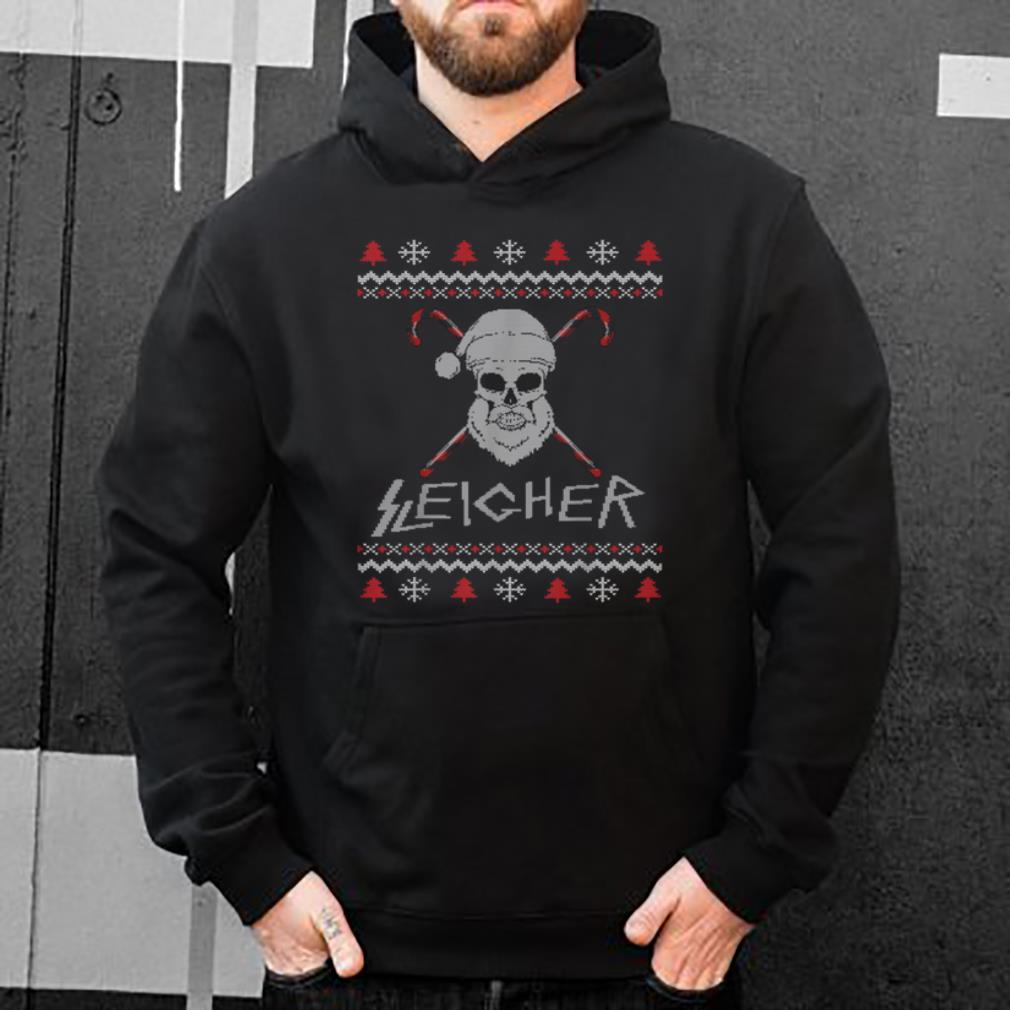 Awesome Sleigher Ugly Christmas Metal Santa Skull sweater 4 - Awesome Sleigher Ugly Christmas Metal Santa Skull sweater