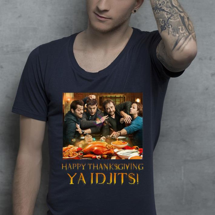 Awesome Supernatural Happy Thanksgiving YA IDJITS shirt 4 - Awesome Supernatural Happy Thanksgiving YA IDJITS shirt