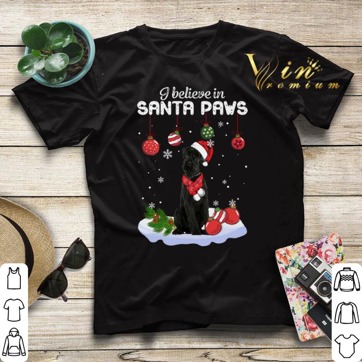 Christmas Giant Schnauzer i believe in Santa paws shirt Christmas Giant Schnauzer i believe in Santa paws shirt 4 - Christmas Giant Schnauzer i believe in Santa paws shirt