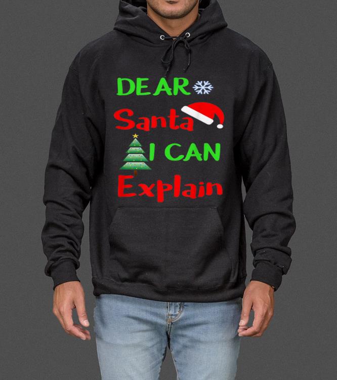 Dear Santa I Can Explain Funny Christmas Hat Tree Snow sweater 4 - Dear Santa I Can Explain Funny Christmas Hat Tree Snow sweater