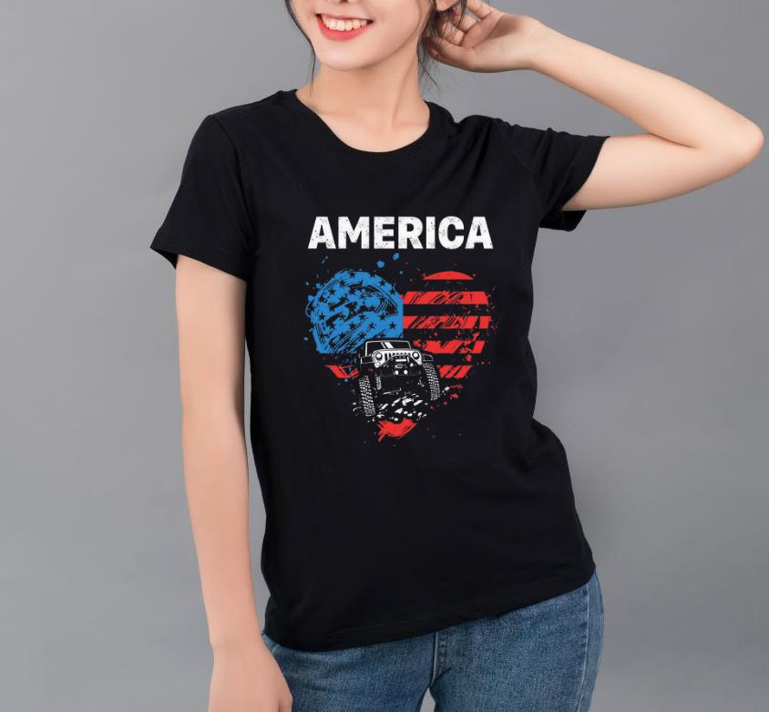 Funny Jeep Car America Flag Heart shirt 4 - Funny Jeep Car America Flag Heart shirt