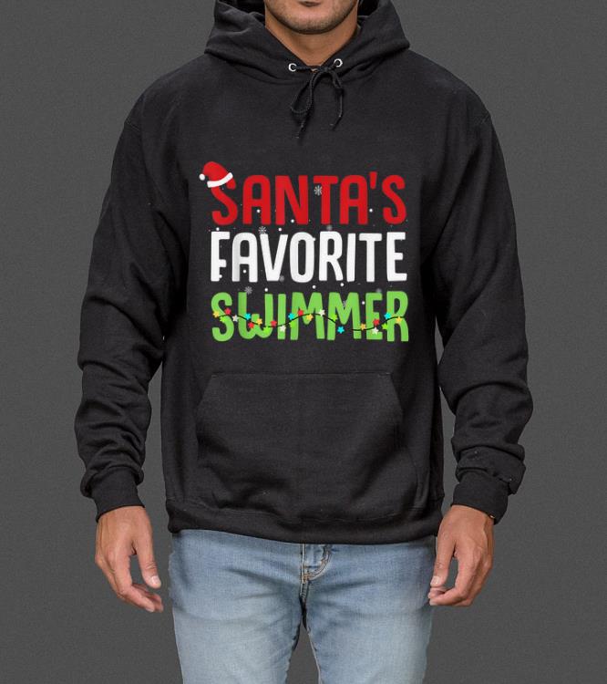 Funny Santa s Favorite Swimmer Santa Hat Christmas Gift sweater 4 - Funny Santa's Favorite Swimmer Santa Hat Christmas Gift sweater