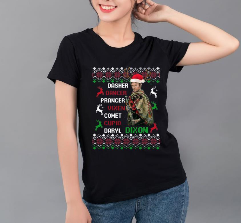 Great Dasher Dancer Darryl Dixon Walking Dead Ugly Christmas shirt 4 - Great Dasher Dancer Darryl Dixon Walking Dead Ugly Christmas shirt