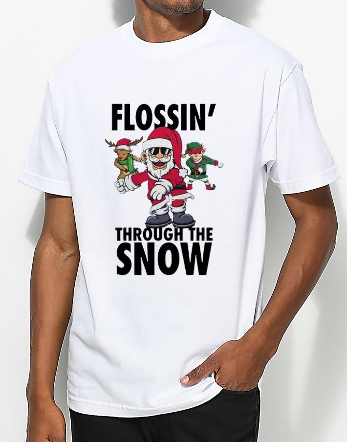 Great Santa Claus Flossing through the snow Christmas shirt 4 - Great Santa Claus Flossing through the snow Christmas shirt