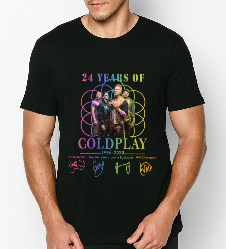 Hot 24 Years Of Coldplay 1996 2020 Signature shirt 4 - Hot 24 Years Of Coldplay 1996 2020 Signature shirt