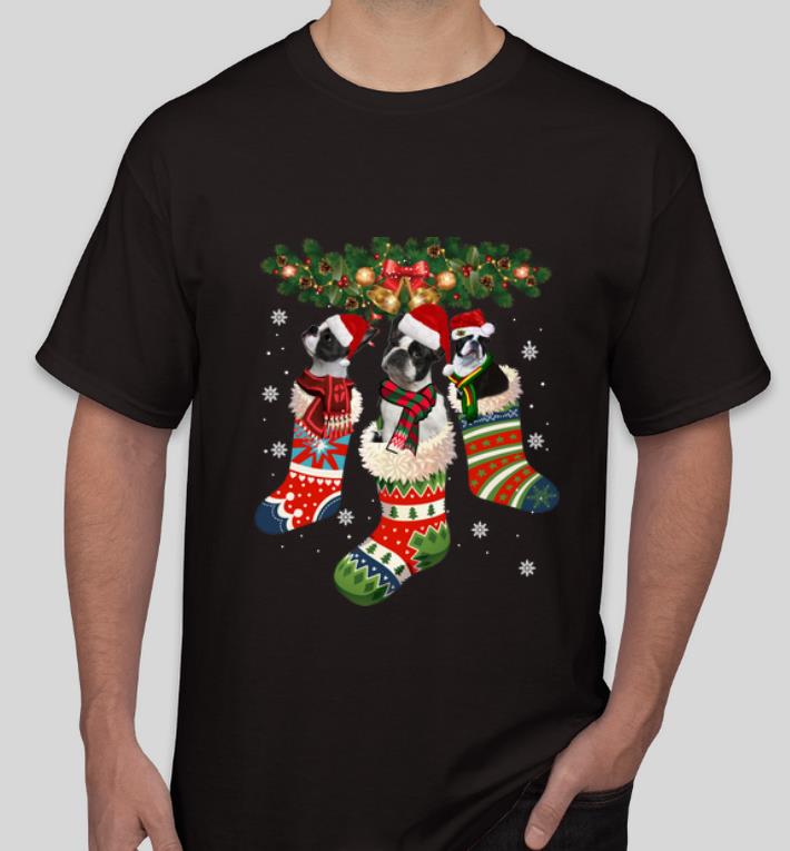 Hot Boston Terrier In Sock Christmas Santa Dog Lover shirt 4 - Hot Boston Terrier In Sock Christmas Santa Dog Lover shirt