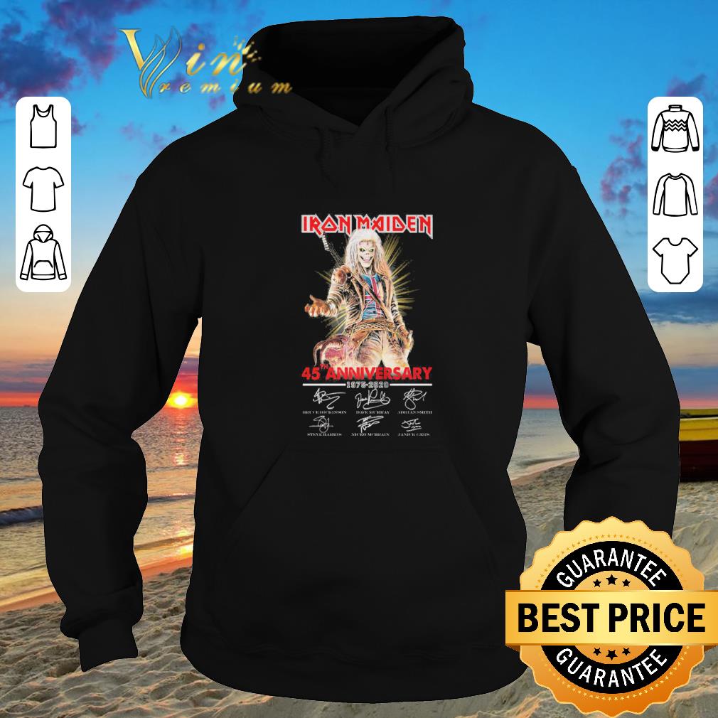 Hot Iron Maiden 45th anniversary 1975 2020 signatures shirt sweater 2019 4 - Hot Iron Maiden 45th anniversary 1975-2020 signatures shirt sweater 2019