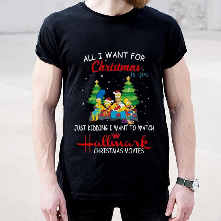 Hot The Simpsons All I Need Christmas Is Watching Hallmark Christmas shirt 4 - Hot The Simpsons All I Need Christmas Is Watching Hallmark Christmas shirt