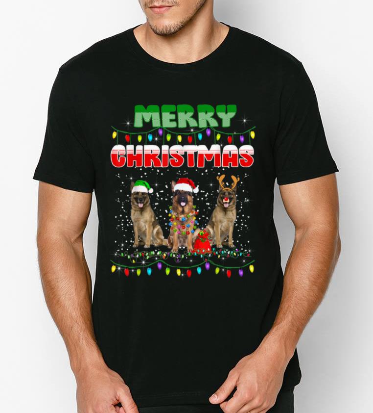 Nice German Shepherd Christmas Light Merry Christmas shirt 4 - Nice German Shepherd Christmas Light Merry Christmas shirt