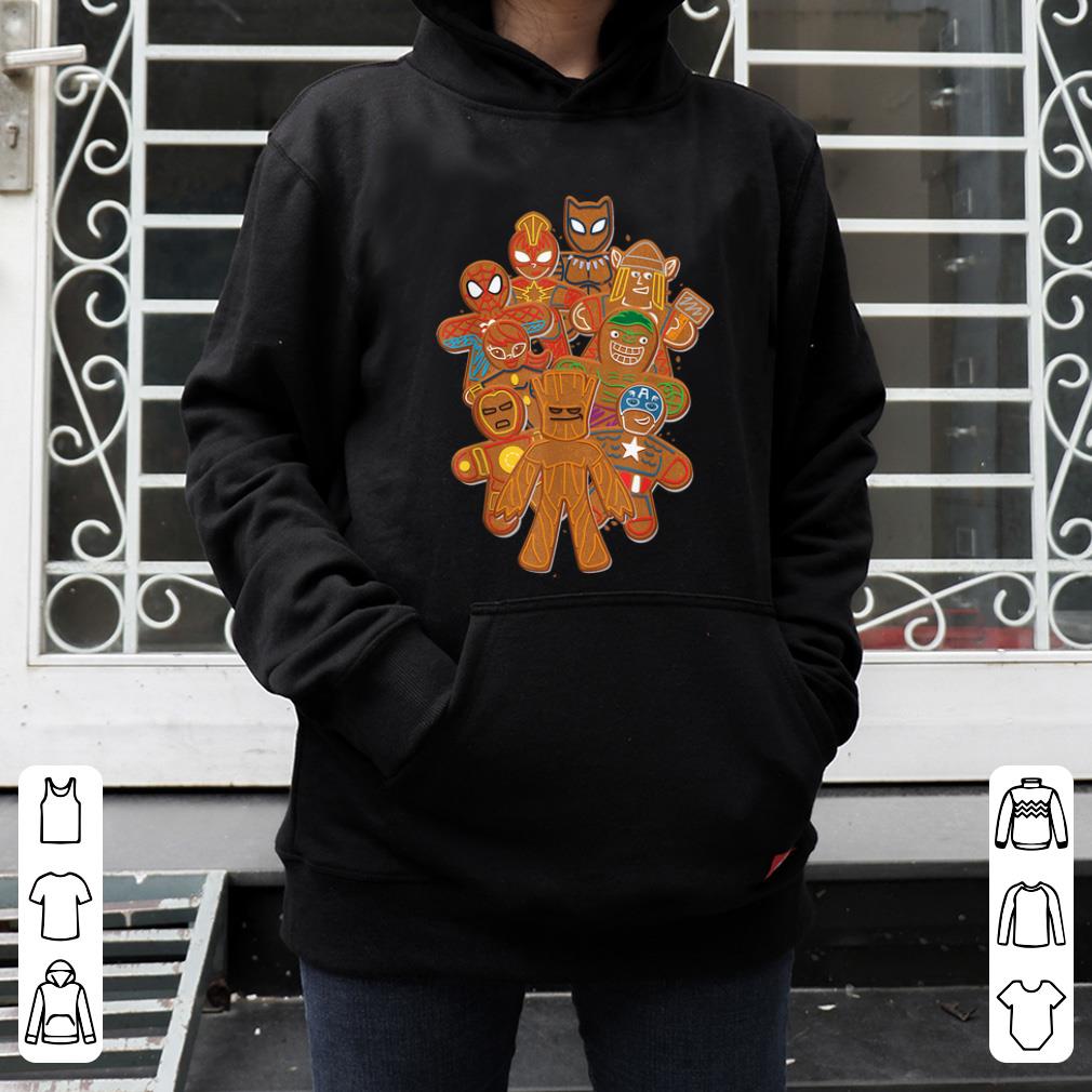 Nice Marvel Avengers Gingerbread Cookies Christmas sweater 4 - Nice Marvel Avengers Gingerbread Cookies Christmas sweater