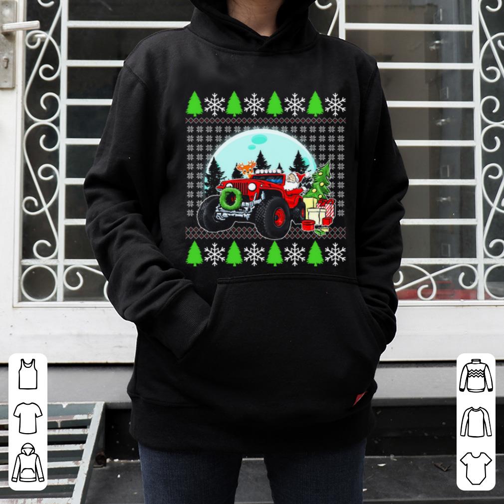 Nice Santa Reindeer Riding Jeeps Ugly Christmas shirt 4 - Nice Santa Reindeer Riding Jeeps Ugly Christmas shirt