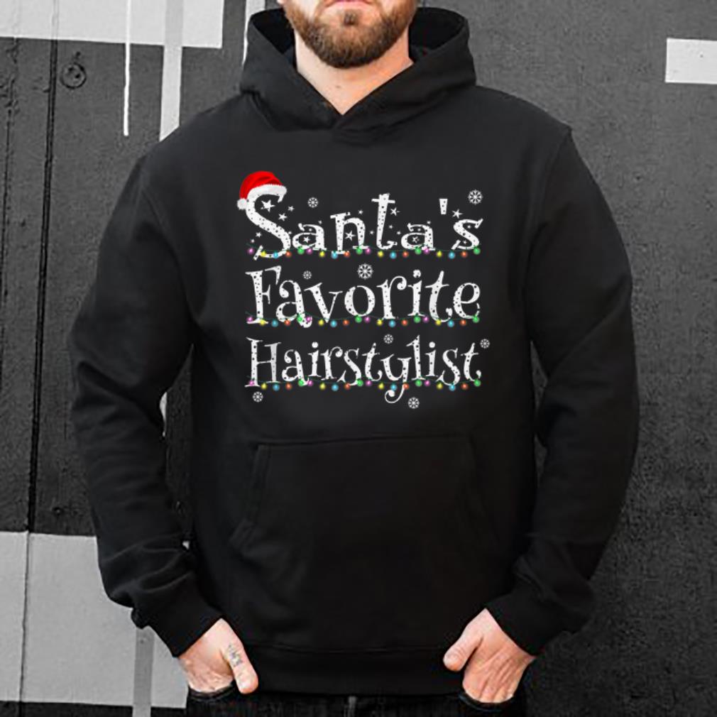Nice Santa s Favorite Hairstylist Xmas Lights shirt 4 - Nice Santa's Favorite Hairstylist Xmas Lights shirt