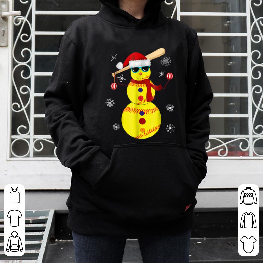 Official Christmas Softball Bat Snowman Santa Snowflake Youth shirt 4 - Official Christmas Softball Bat Snowman Santa Snowflake Youth shirt