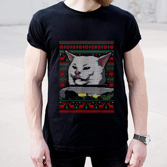 Official Dinner cat meme ugly Christmas shirt 4 - Official Dinner cat meme ugly Christmas shirt