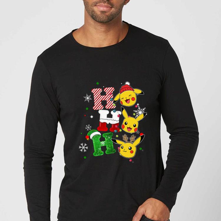 Official Ho ho ho Santa Pikachu christmas shirt 4 - Official Ho ho ho Santa Pikachu christmas shirt