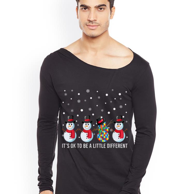 Official It s Ok To Be A Little Different Snow Man Autism Awareness shirt 4 - Official It's Ok To Be A Little Different Snow Man Autism Awareness shirt