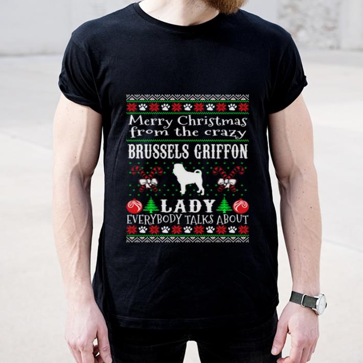 Official Merry Christmas From The Crazy Brussels Griffon Ugly Christmas shirt 4 - Official Merry Christmas From The Crazy Brussels Griffon Ugly Christmas shirt