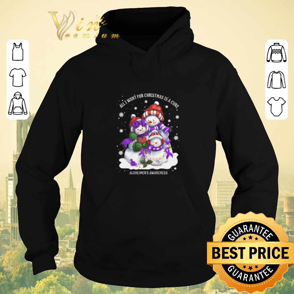 Official Snowman all I want for Christmas is a cure Alzheimer's Awareness shirt sweater Official Snowman all I want for Christmas is a cure Alzheimer s Awareness shirt sweater 4 - Official Snowman all I want for Christmas is a cure Alzheimer's Awareness shirt sweater